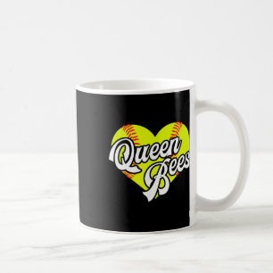 Mug Softball Heart Queen Bees Équipe Ligue de T-ball F