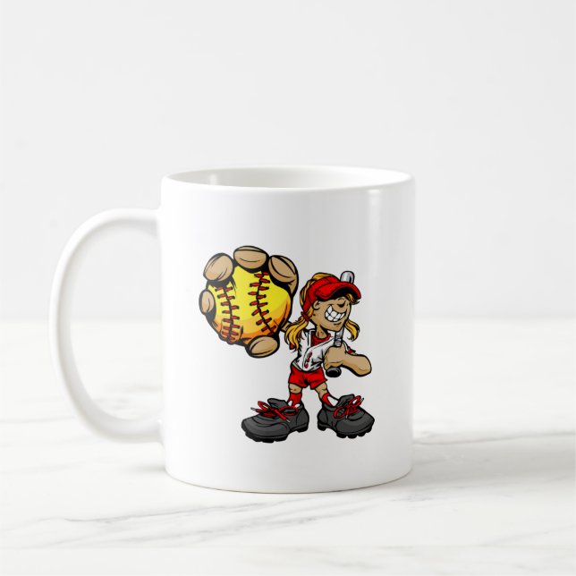 Mug Softball Player Mug- Cute But Dangerous (Gauche)