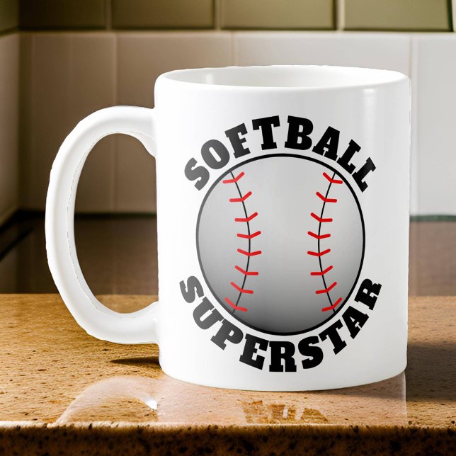 Mug Softball Superstar Sport (Softball Superstar Mug)