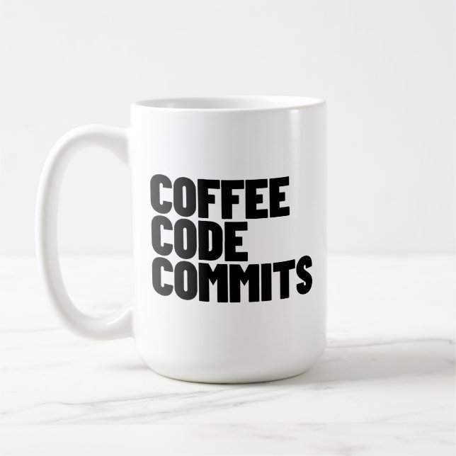 Mug Software Engineer Life - Coffee Code Commits Devel (Gauche)