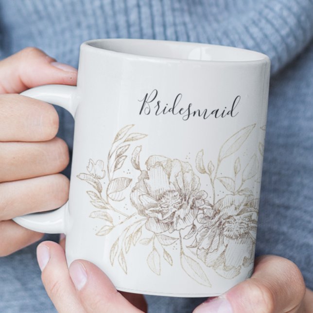 Mug Soignée de la main tiré botanique (Créateur téléchargé)