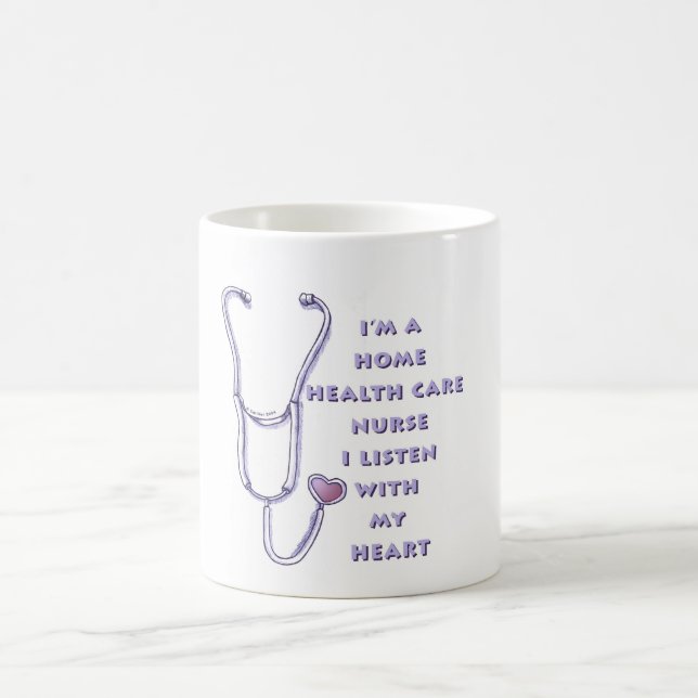 Mug Soins de santé à domicile Infirmière Coeur (Centre)