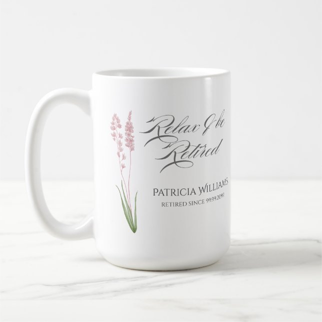 Mug Soirée de retraite Fleur sauvage Pastel pour les f (Gauche)