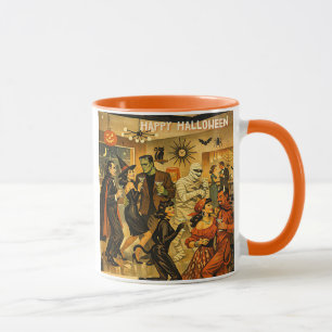 Mug Soirée Martini Halloween Rétro Milieu de Siècle 50