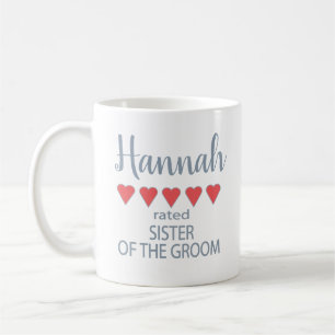 Mug Soirée nuptiale et mariage 5 Soeur de coeur de la 