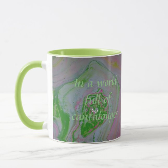 Mug Sois une pastèque Citation de conseil drôle Marbre (Gauche)