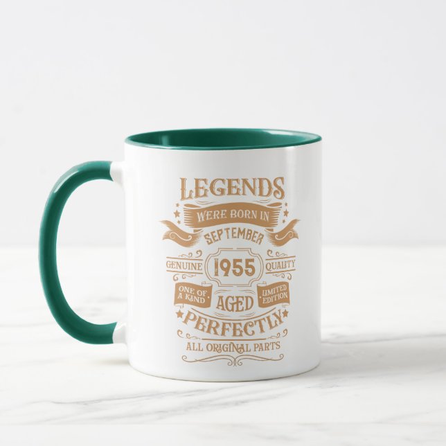 Mug Soixante-dix vintages 70e anniversaire personnalis (Gauche)