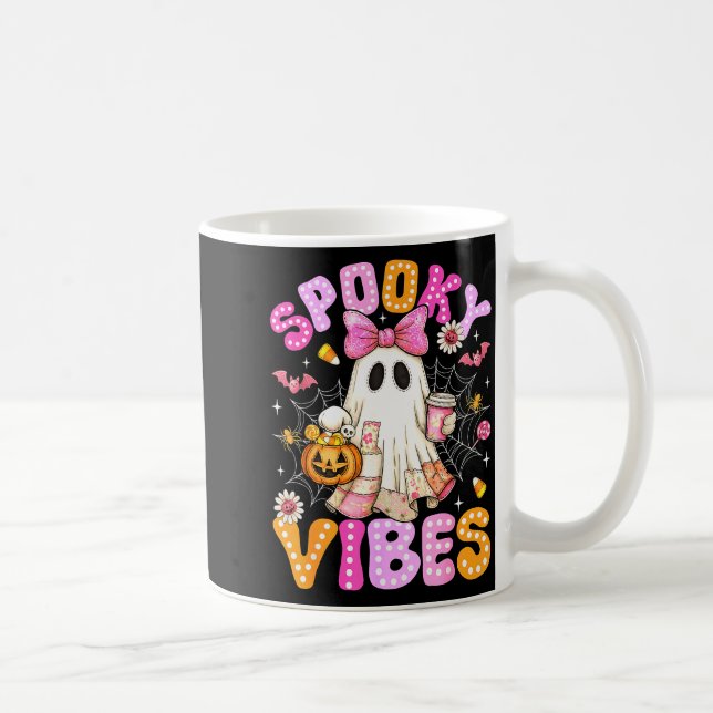 Mug Soky Vibes Ghost Retro Groovy Halloween Women Girl (Droite)
