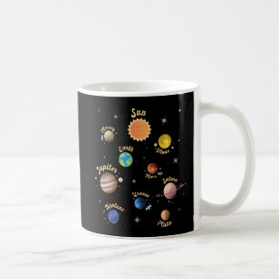 Mug Solar System Planets Kids Knowledge Outer Space T-