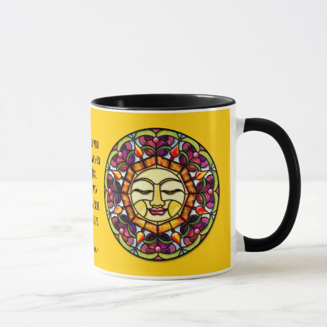 Mug Soleil en verre tendu (Mug personnalisé) (Droite)