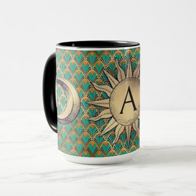 Mug Soleil & Lune Art Déco (Devant gauche)