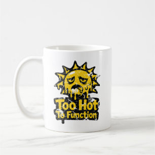 Mug Soleil Pixel Rétro Vintage Chaleur d'Été en Détres