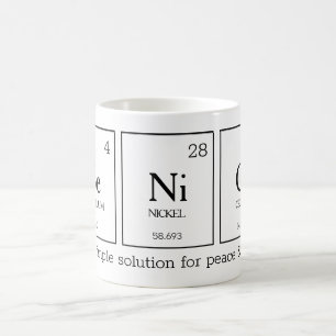 Mug Solution chimique des éléments de table périodique
