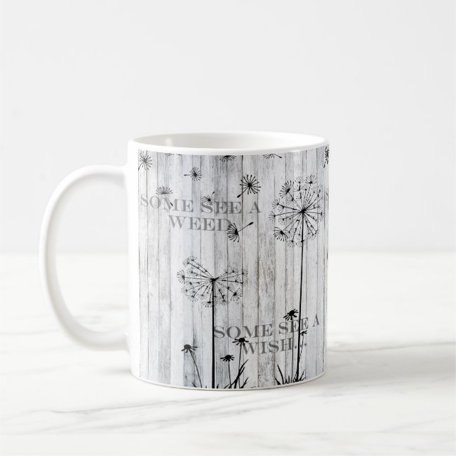 Mug Some see a weed. Some see a wish. Dandelions (Gauche)