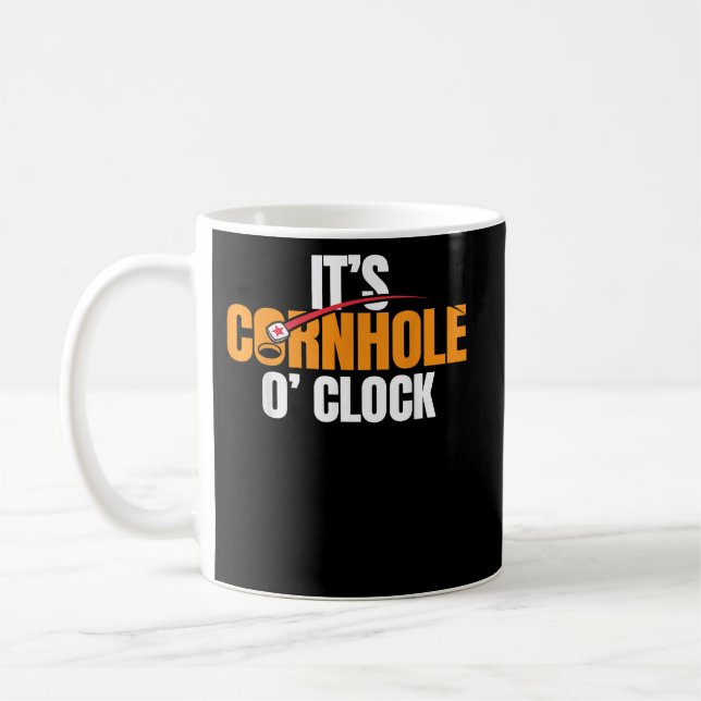 Mug Son Cornhole O Horloge Cornhole Joueur Cornhole (Gauche)