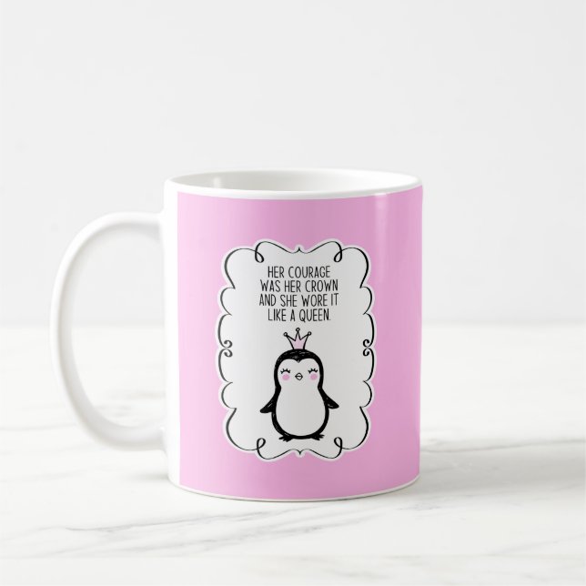 Mug Son Courage Était Son Pingouin Inspirant De La Cou (Gauche)