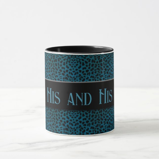 Mug Son et son bleu Cheetah Print et noir (Centre)