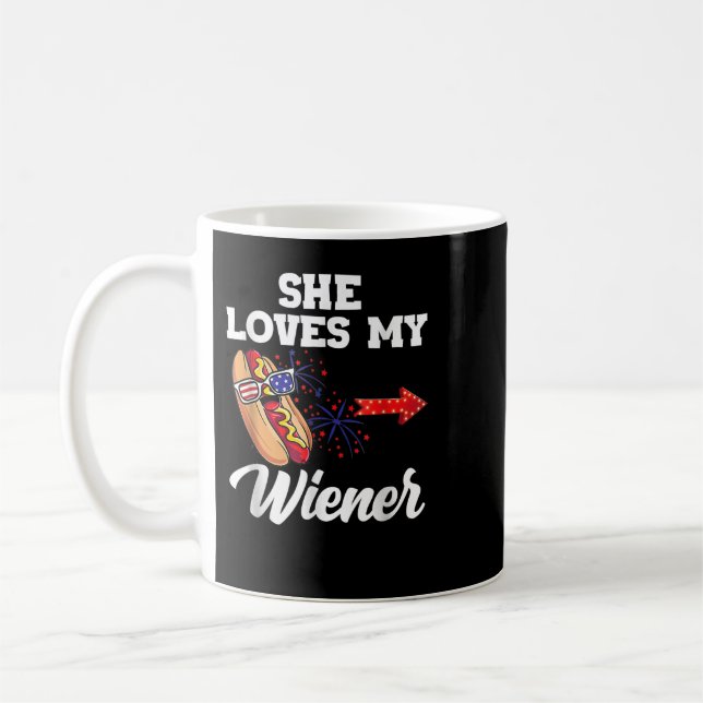 Mug Son & Hers Naughty USA Outfit Matching Couples 4e (Gauche)