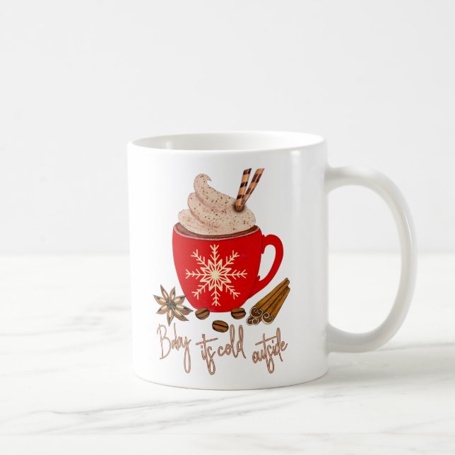 Mug Son Hiver Froid À L'Extérieur Du cacao (Droite)