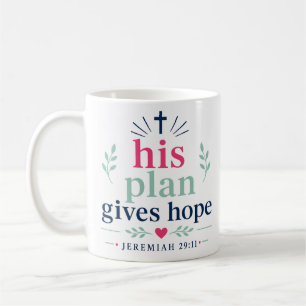 Mug Son Plan Donne Espoir Citation de Verset Biblique