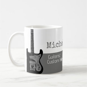 Mug son professionnel (guitariste) mi-gris mi-blanc