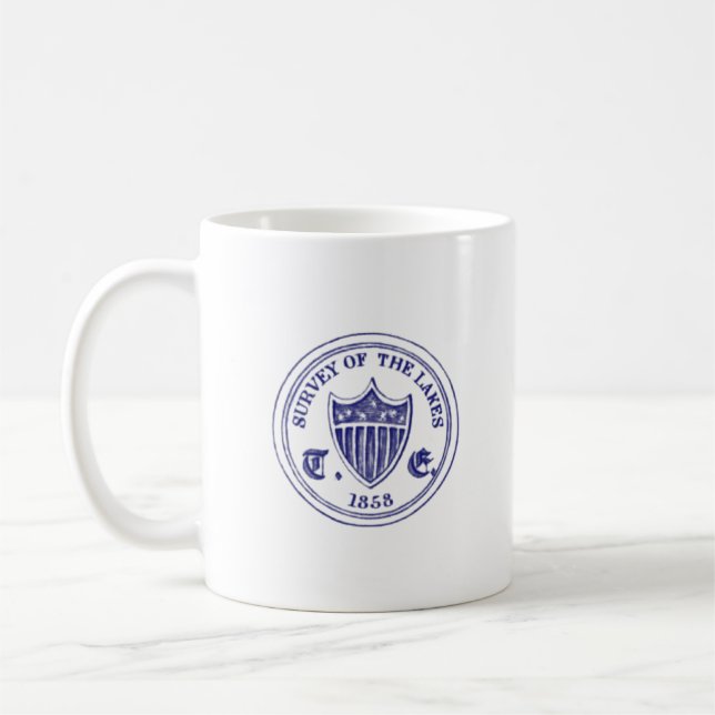 Mug Sondage sur le logo des lacs 1858 (Gauche)