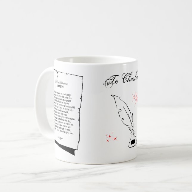 Mug Sonnet Shakespeare 7 (Devant gauche)