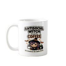Sorcière Antisociale Alimentée par le Café Hallowe