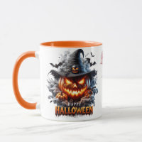 Sorcière de citrouille effrayante Jack-O'-Lantern