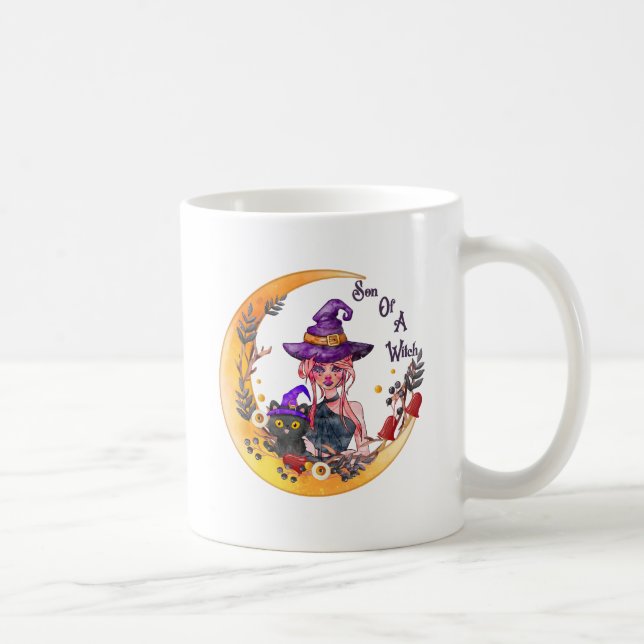 Mug Sorcière et chat noir (Droite)