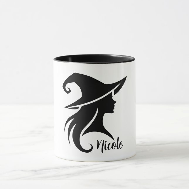 Mug Sorcière noire Casquette sorcière Wiccan Halloween (Centre)