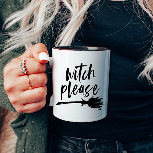 Mug Sorcière S'Il Vous Plaît Broomstick Halloween