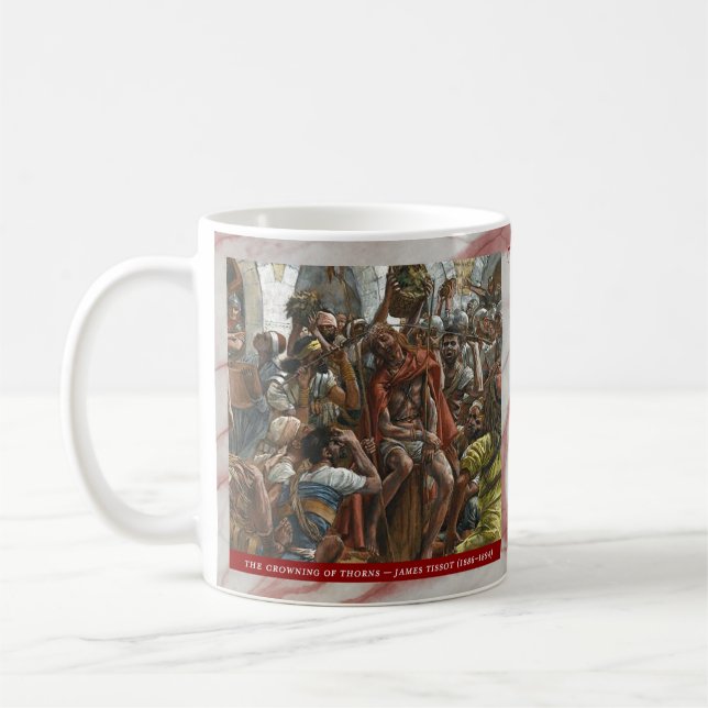 Mug Sorrowful Rosary Mysteries Item #3: Crowning (Gauche)