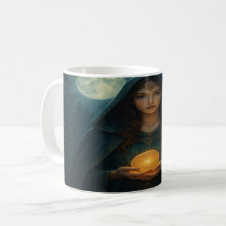 Mug Sortie de sorcière - Sorcière lune avec orbe brill