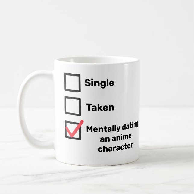 Mug Sortir mentalement d'un personnage de dessin animé (Gauche)
