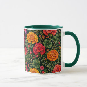 Mug Soucis, Géraniums et Fuschias