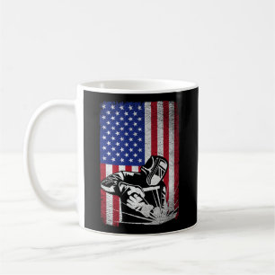 Mug Souder Vintage USA American Flag Welder