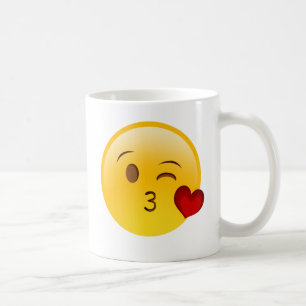Mug Soufflez un autocollant d'emoji de baiser