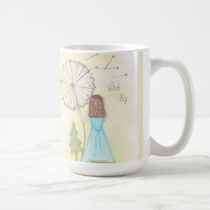 Mug Souhaitez-vous sur une petite fille en pandelier