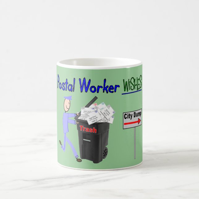 Mug Souhaits de travailleur postal--Drôle (Centre)