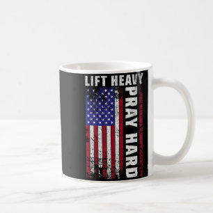 Mug Soulever Lourds Prier Fort Drapeau Américain Gym C