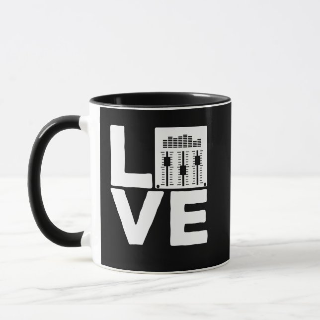 Mug Sound Engineer Love Mixer Soundboard Audio Music (Gauche)