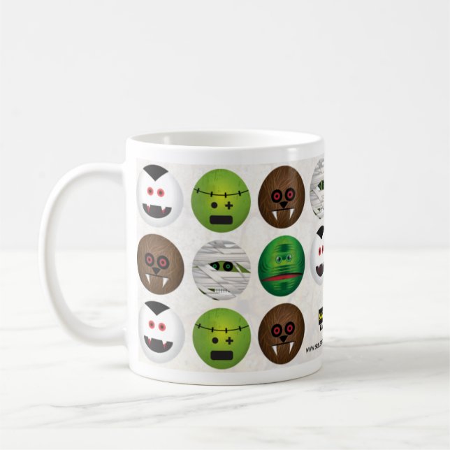 Mug Sourires effrayants - monstres classiques - marbre (Gauche)