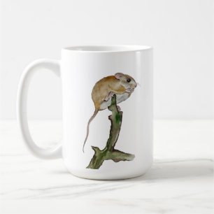 Mug Souris aquarelle réaliste dans l'arbre