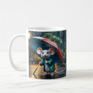 Mug Souris avec carte postale parapluie