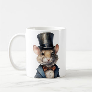 Mug Souris dans un chapeau de haut et un costume de Mu