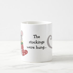 Mug Souris de Noël avec des bas