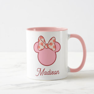 Mug Souris en silhouette à noeud à pois doux