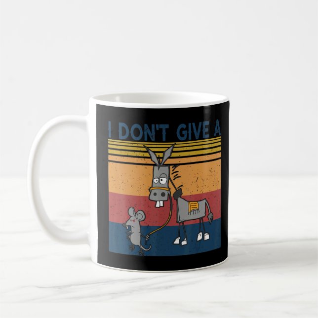 Mug Souris marcher un âne Je ne donne pas de rats (Gauche)