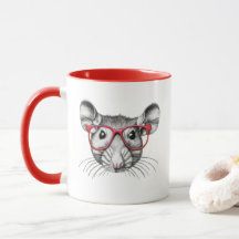 Souris portant des lunettes, souris amateurs